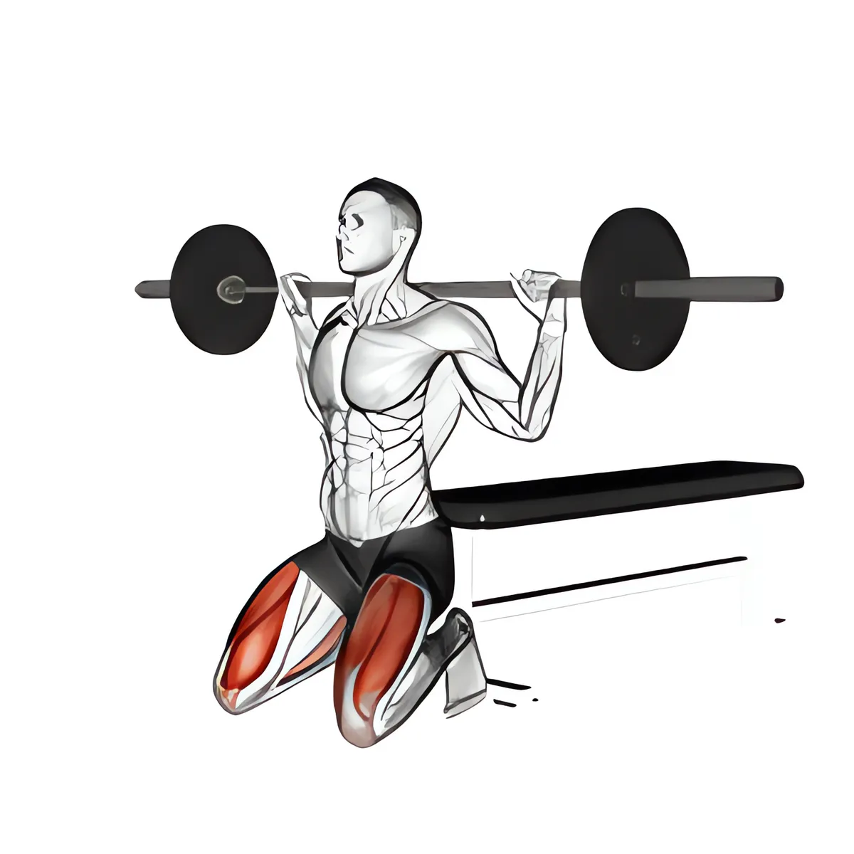 Thanh đòn squat (chống gối)
