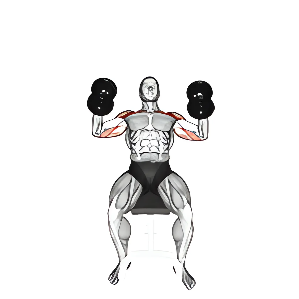 Đẩy tạ đơn tay nắm trung lập trên ghế dốc lên