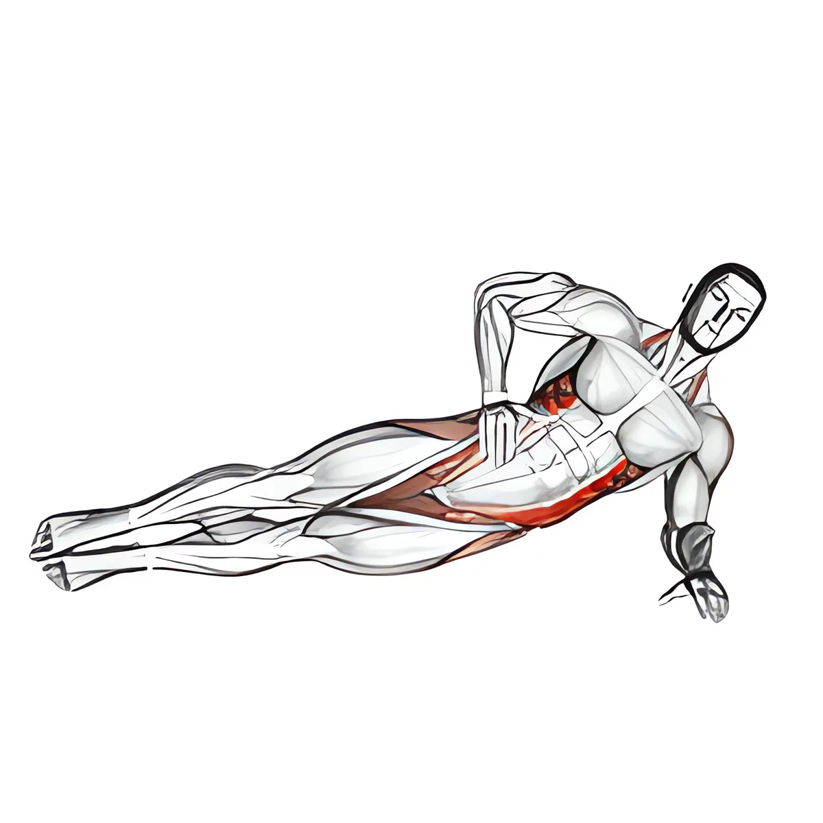 Plank nghiêng biến thể 2