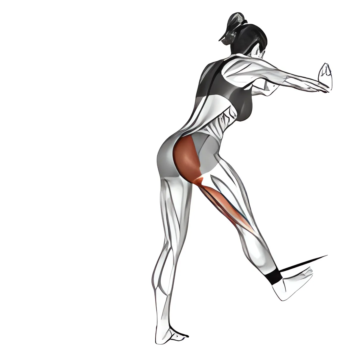 Dây kháng lực cúi người duỗi hông