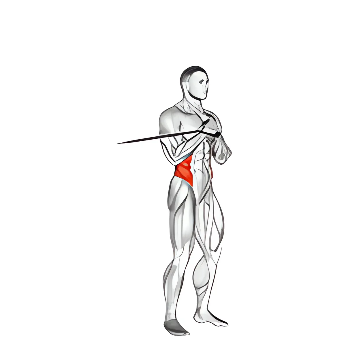 Dây kháng lực dọc pallof đẩy