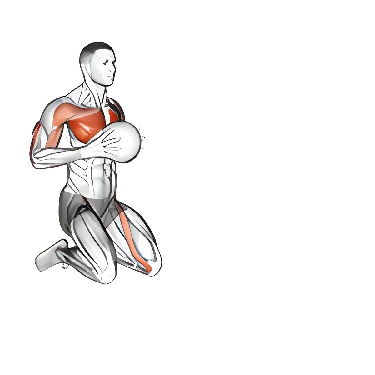 Đẩy bóng tạ từ ngực một lần