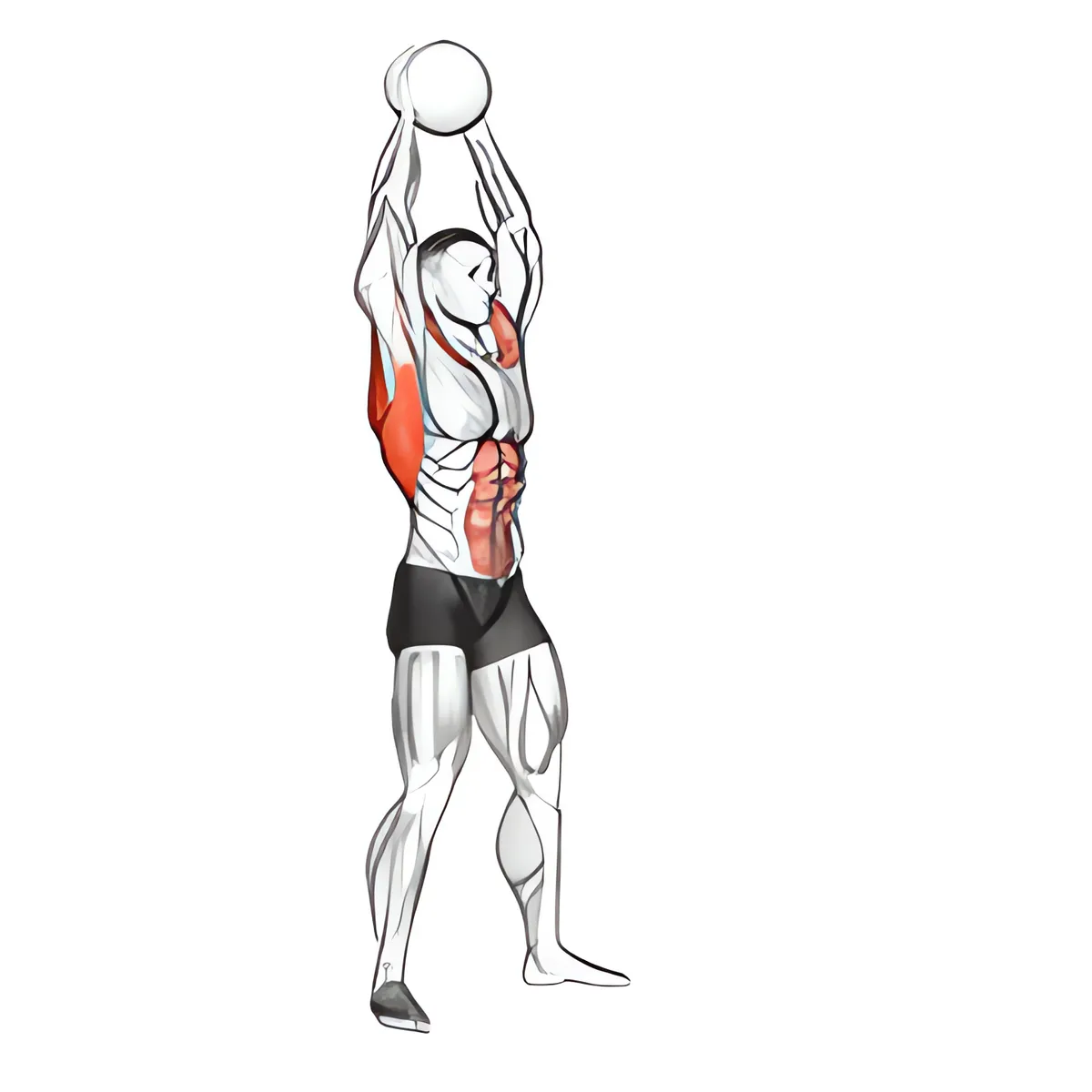 Ném mạnh bóng tạ qua đầu