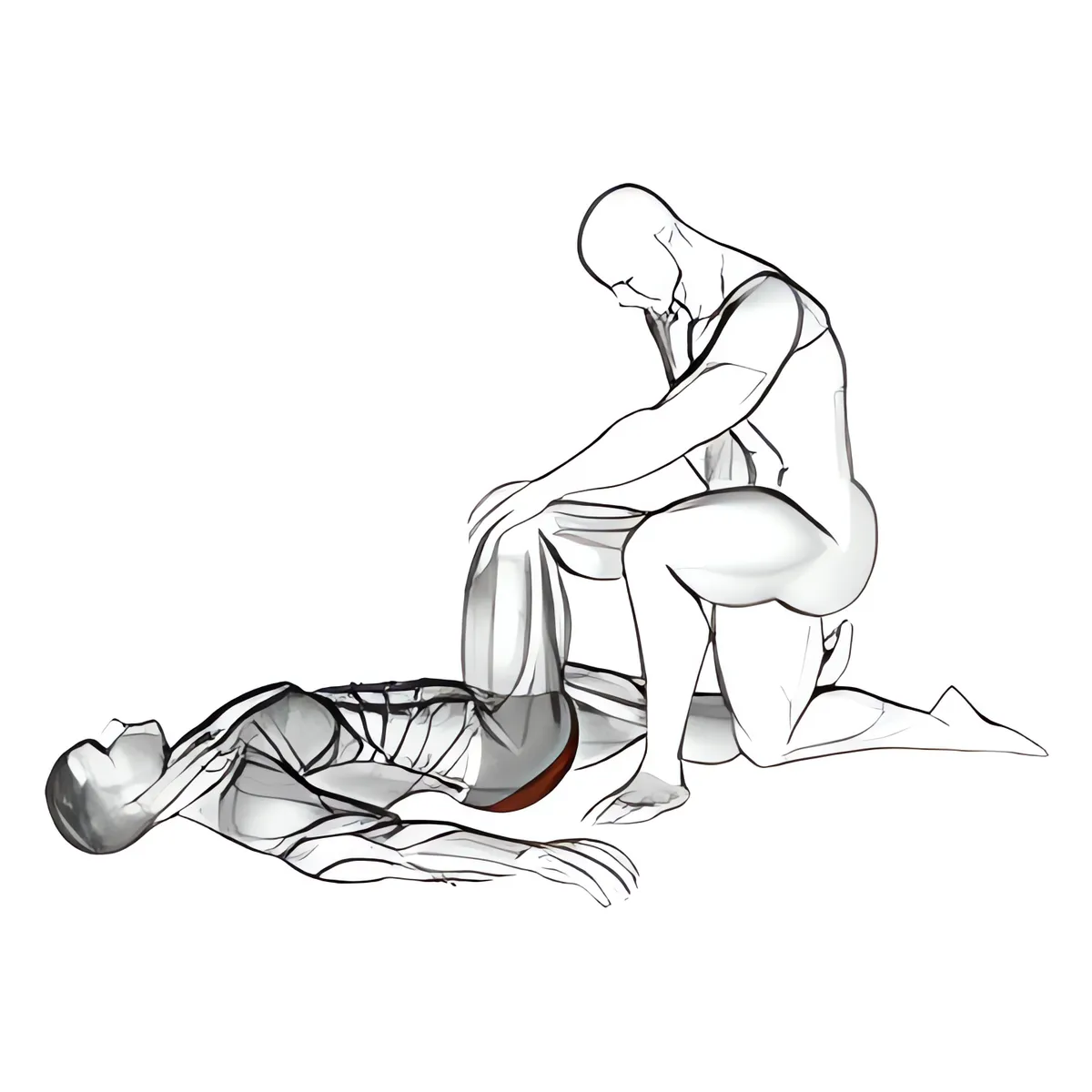 Nằm kéo giãn cơ mông có hỗ trợ
