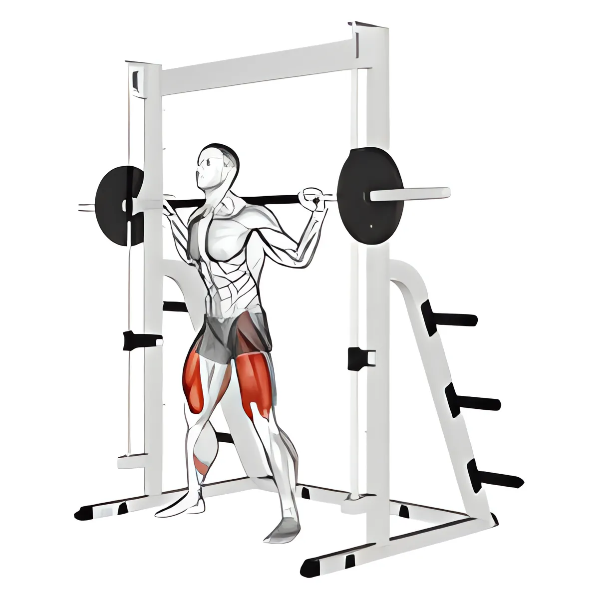 Máy Smith sumo squat