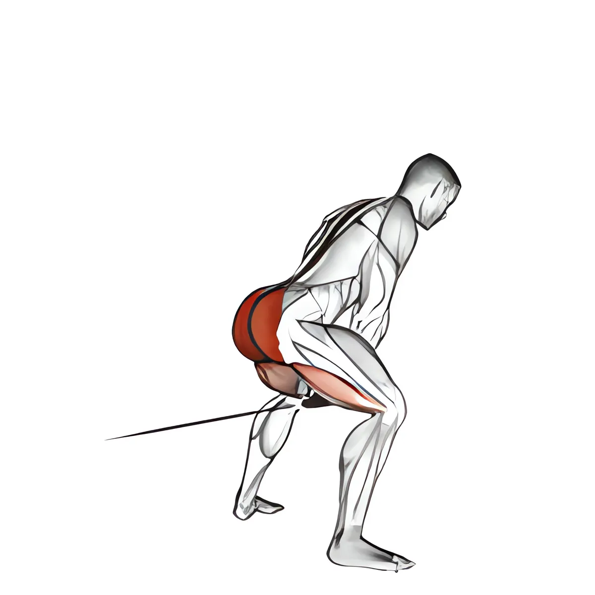 Cáp kéo qua chân (với dây thừng)
