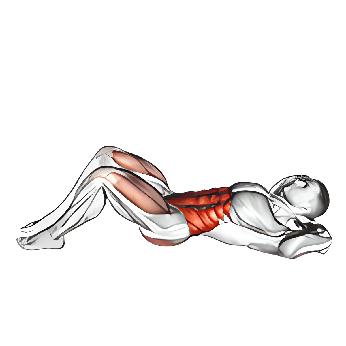 chéo thân gập bụng