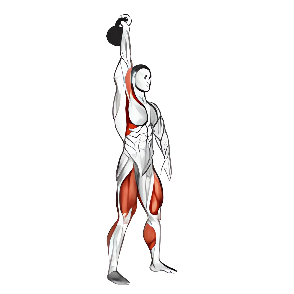 Đẩy giật tạ chuông một tay