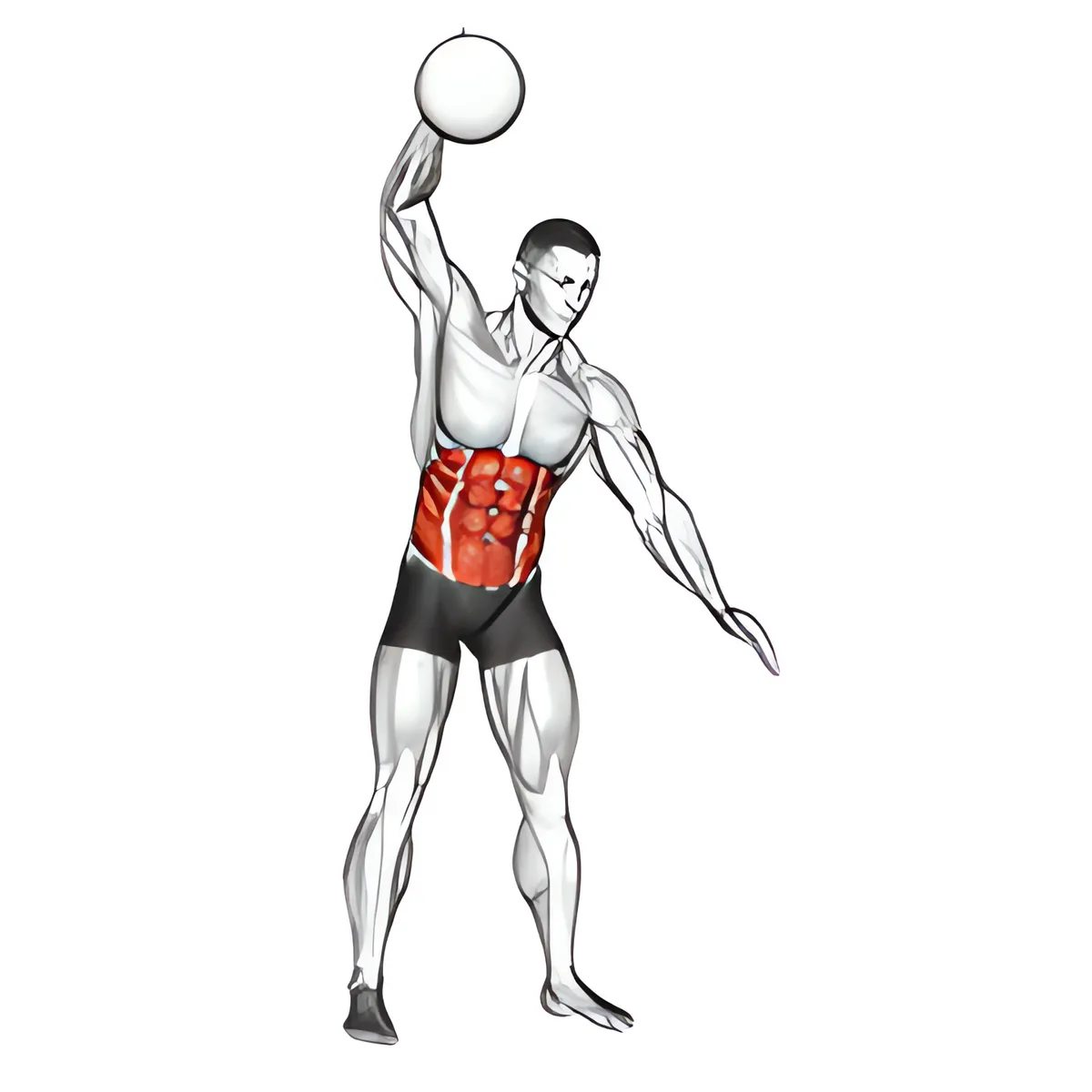 Ném bóng mạnh một tay (với bóng tạ)