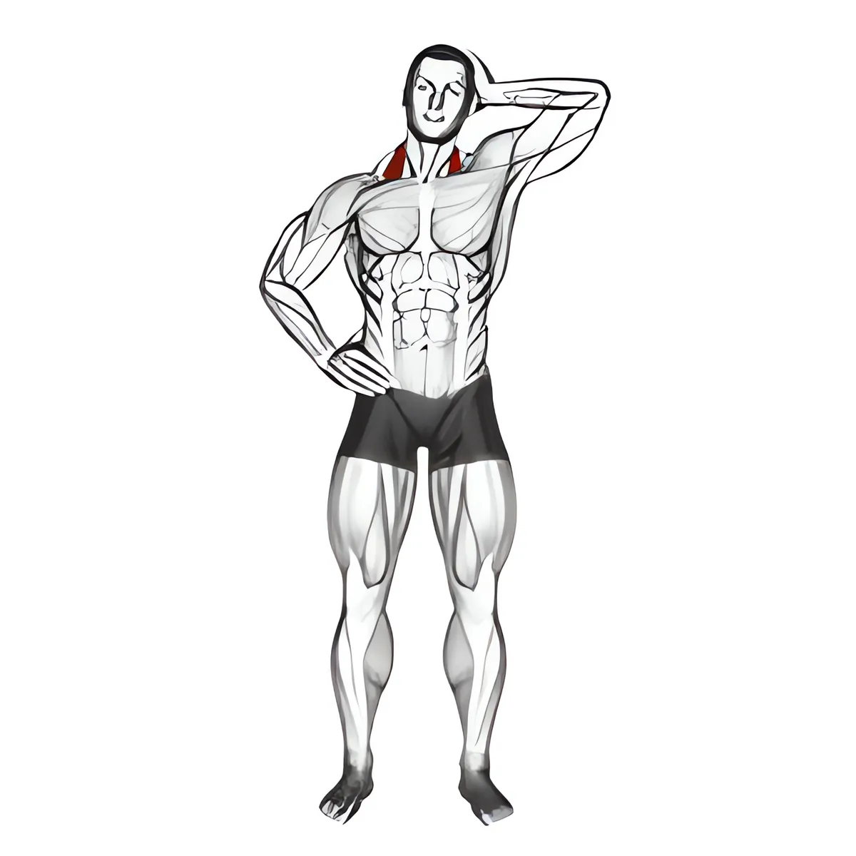 Đẩy cổ sang bên để kéo giãn