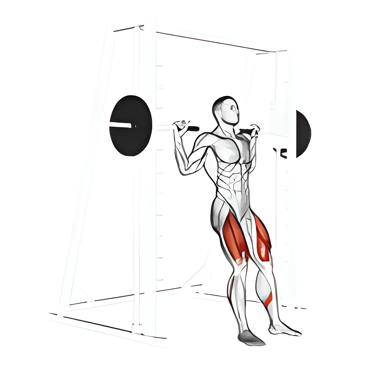 Máy Smith squat chạm ghế