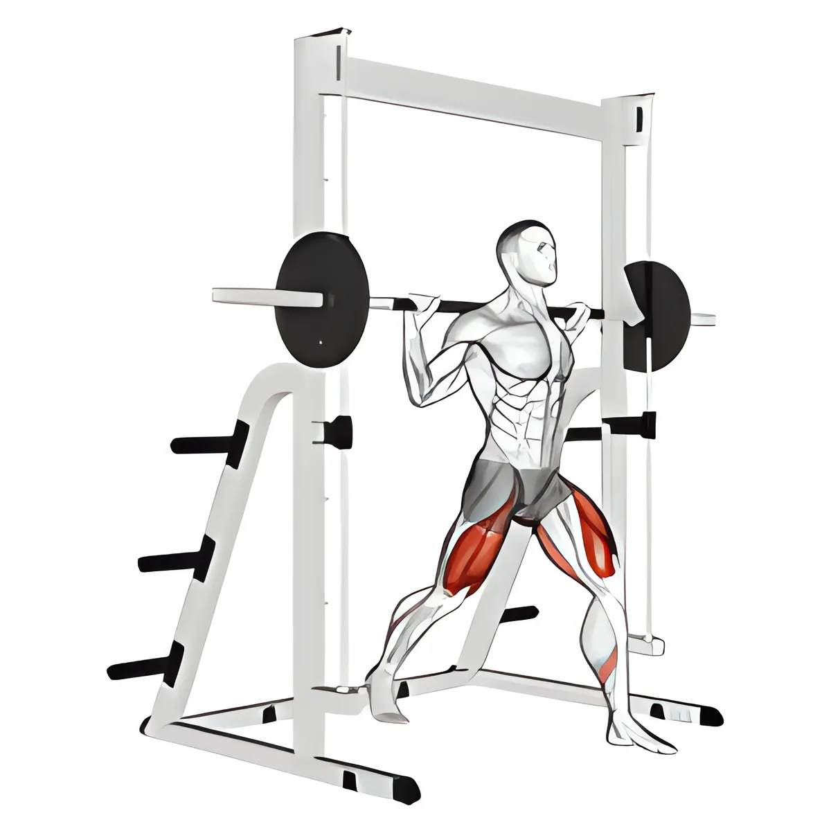 Máy Smith chạy nước rút chùng chân
