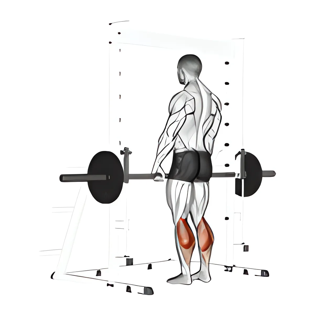 Máy Smith đứng chân nhón bắp chân